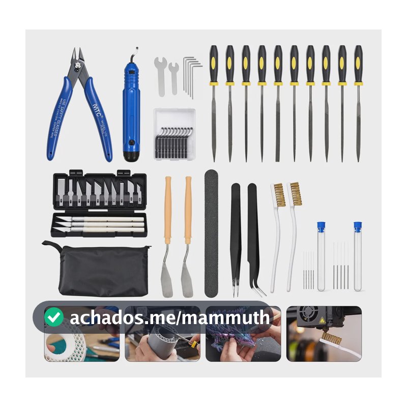 Kit 59 Peças Ferramentas Impressão 3d Alicate Acabamento Preto