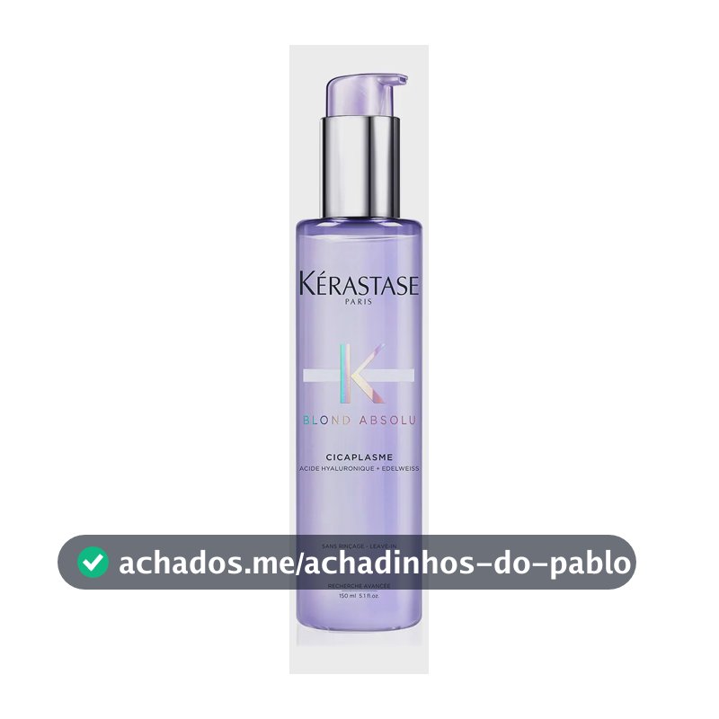 Kérastase Blond Absolu Cicaplasme Sérum Termoprotector para Cabelo Loiro, Tingido ou Descolorido, Sem Enxágue, com Filtro UV, Protege, Nutre e Controla o Frizz, 150 ml