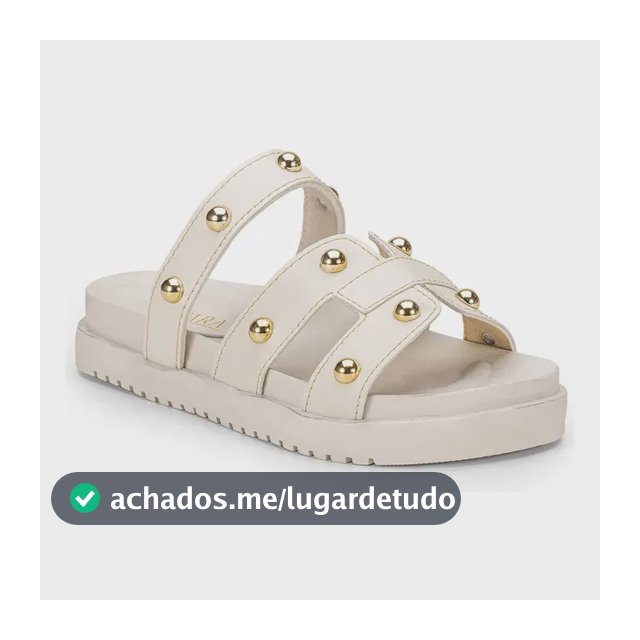 Sandalia Feminina Papete Feminina Rasteira Birken De Bolinha