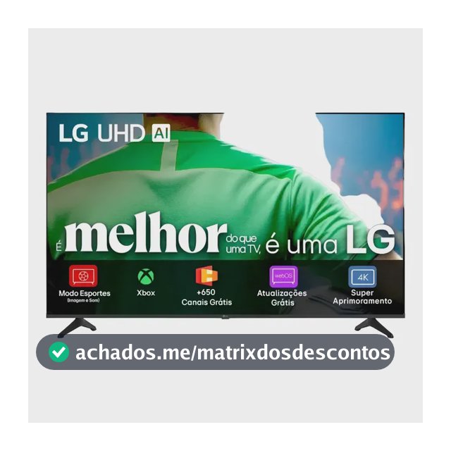 Smart Tv LG Uhd Ai Ua75 50 Polegadas Hdr10 Pro Processador 7