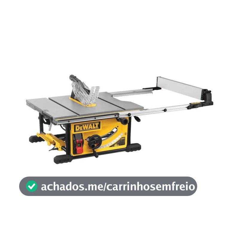 Serra Circular de Bancada DEWALT DWE7492 com Extensão Deslizante até 825mm