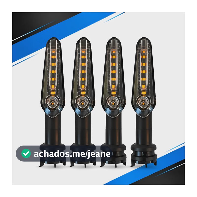 Kit 4 Setas Pisca Led Mt03 Mt07 Mt09 Fazer Factor Fz 150 250 Amarelo