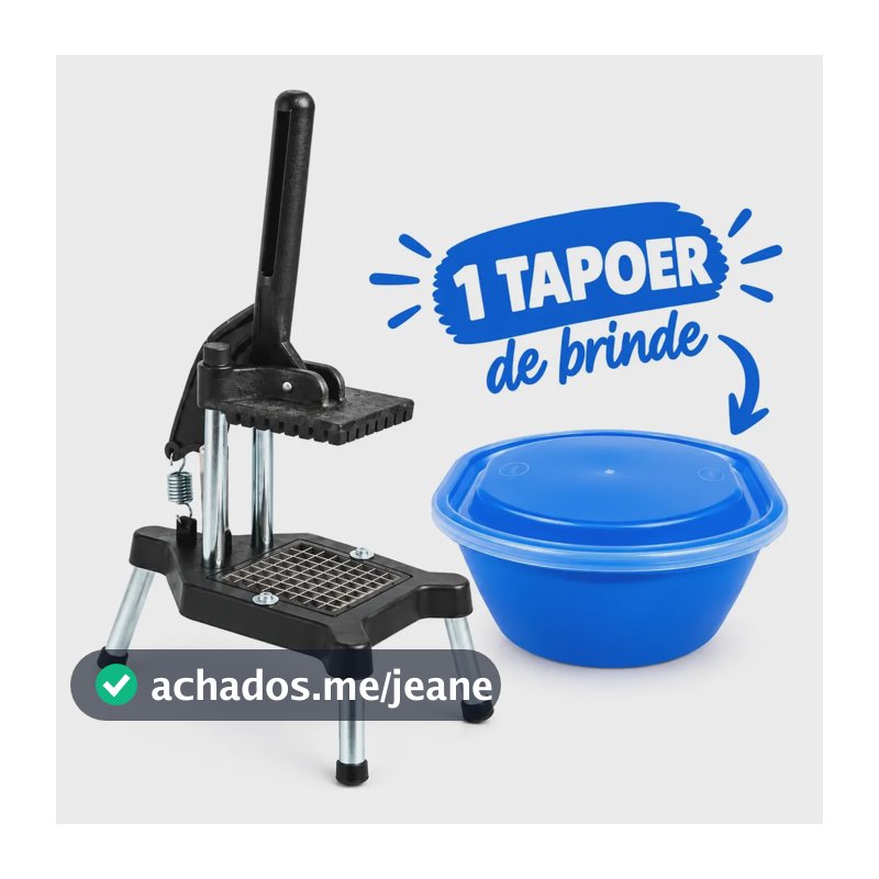 Picador De Legumes Cortador Reforçado Cabrita Frutas Batata Preto