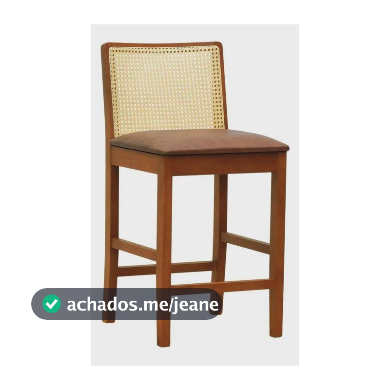 Banqueta Média Pérola Amêndoa Marrom Mescla Decorise Marrom