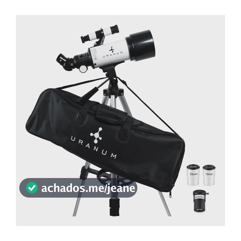Telescópio Refrator 70mm Pegasus-1 Uranum Astronômico Tripé Cor Branco