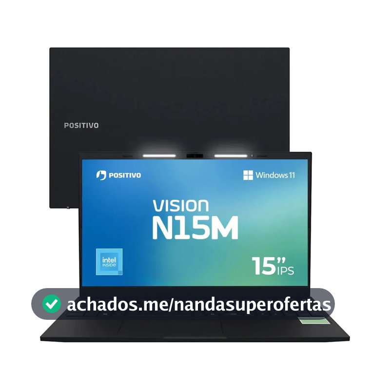 Notebook Positivo Vision N15M Intel N100 8GB RAM 128GB SSD, Windows 11 Home e Tela 15.6" Full HD IPS Antirreflexo