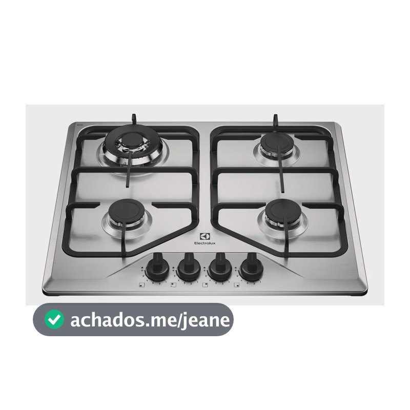 Cooktop 4 bocas a gás Electrolux inox experience multi chama e grade ferro fundido KE4XC bivolt