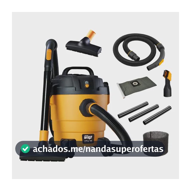 Aspirador de Pó e Água WAP GTW 10 1400W de Potência com Bocal de Sopro