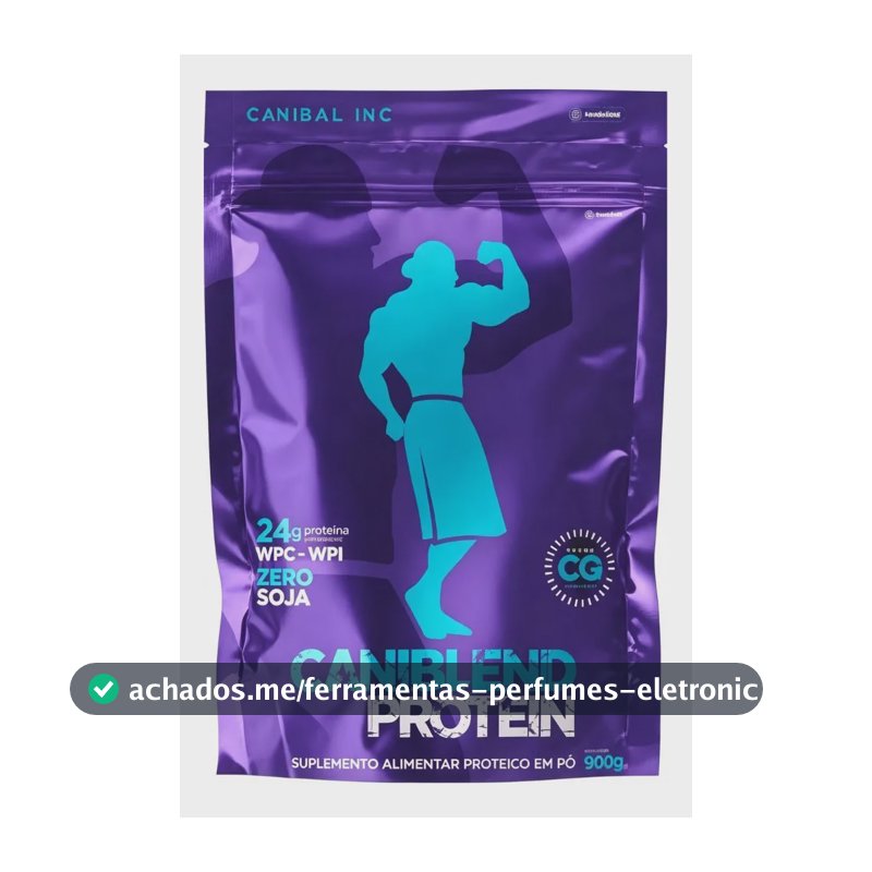 Whey Isolado Concentrado Caniblend Morango 900g - Canibal Morango