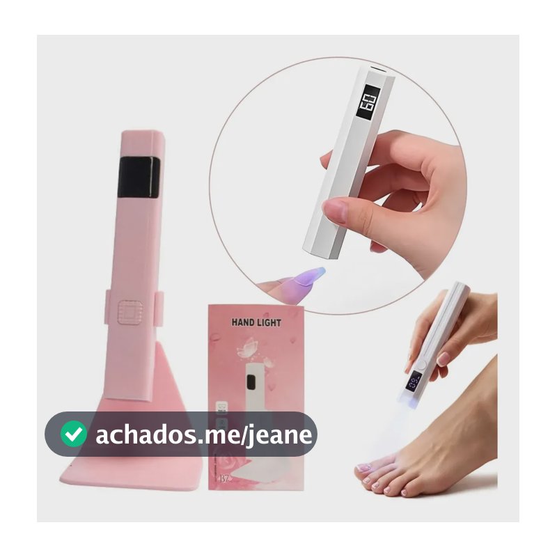 Lanterna Cabine Temporizador C/suporte Seca Unha Esmlate Gel Cor Branco