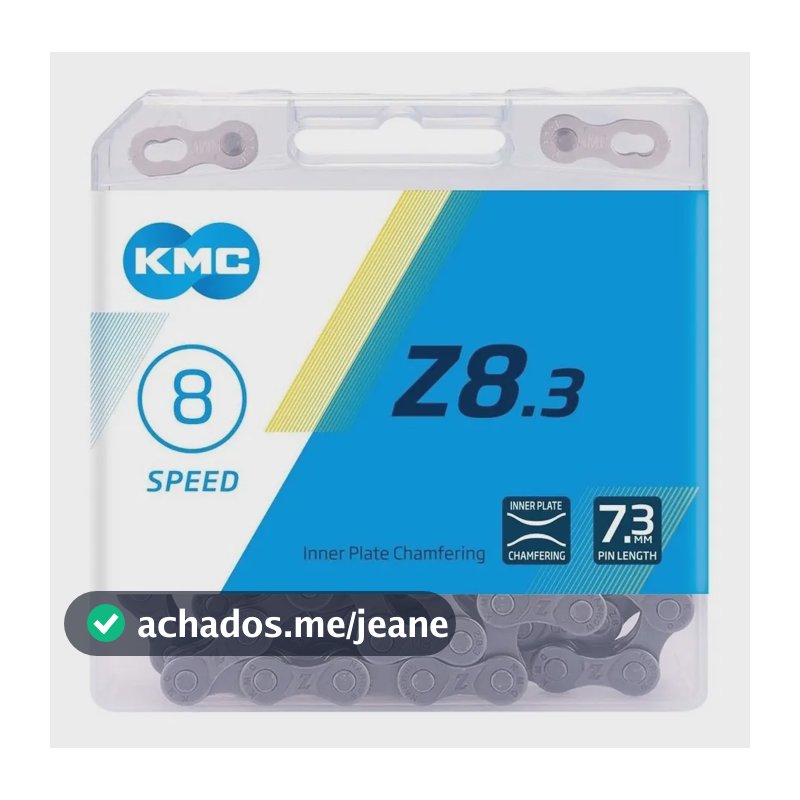 Corrente 8v Kmc Z8 Cinza 116 Elos + Power Link 8v 16v 24v