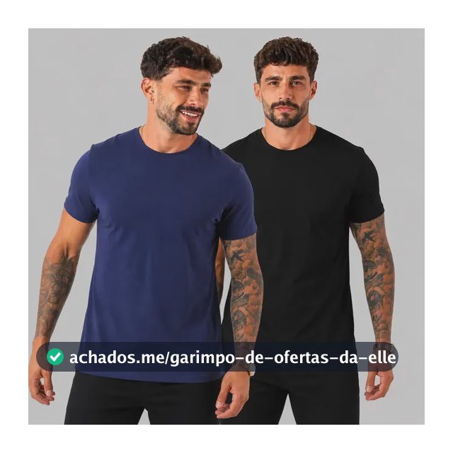 Kit 2 Camiseta Masculina Malha Peruana Premium