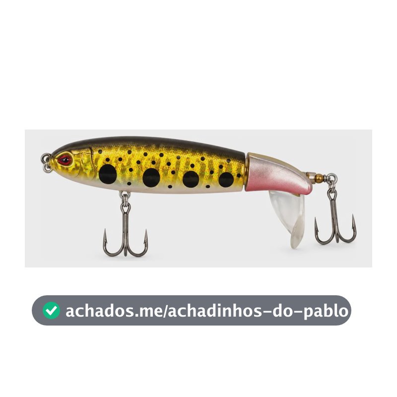 Isca Artificial Whopper Popper Plopper C/ Hélice 10cm Dourado