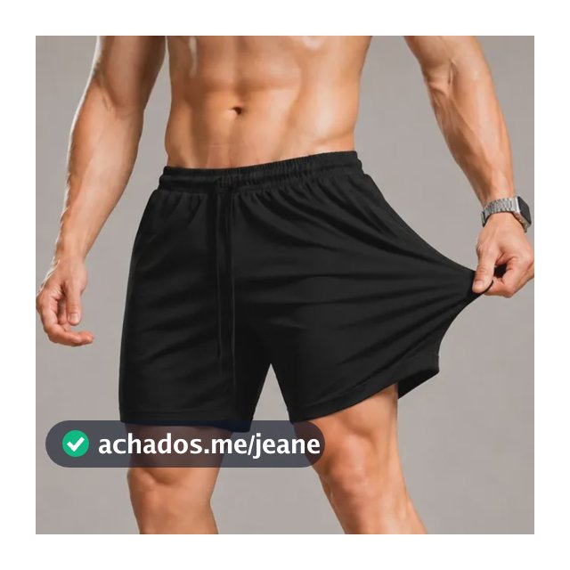 Short Praia Masculino Bermuda Tactel Elastano Academia