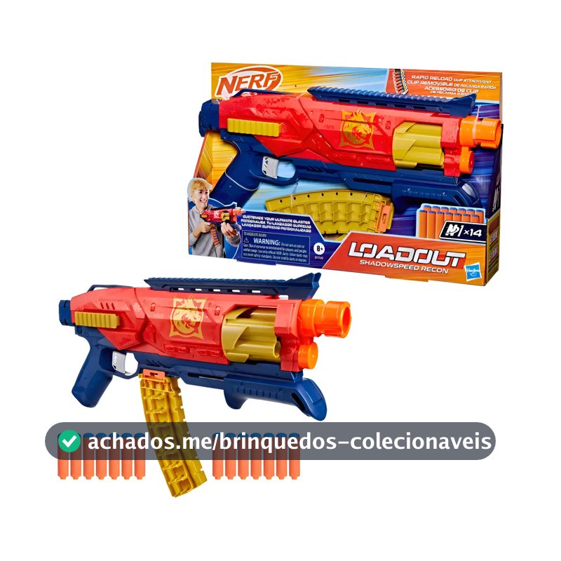 Lançador Nerf N-1 Loadout Shadowspeed Recon - Hasbro G1760 Azul