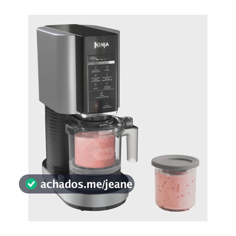Sorveteira Ninja Creami 7 Opções Diferentes de Sorvete Fácil de Usar em 3 Etapas Pronto em Até 24 Horas 110V