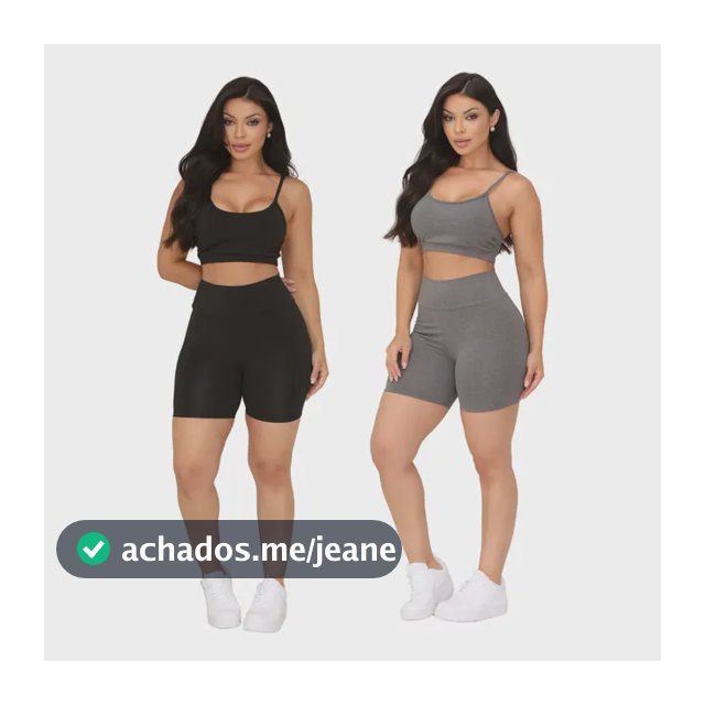 Kit 2 Conjunto Feminino Academia Top E Short Fitness