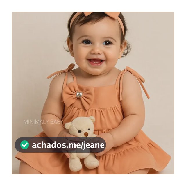 Kit Vestido Menina Nude Verão Canelado 3 Pçs - Calcinha Luxo