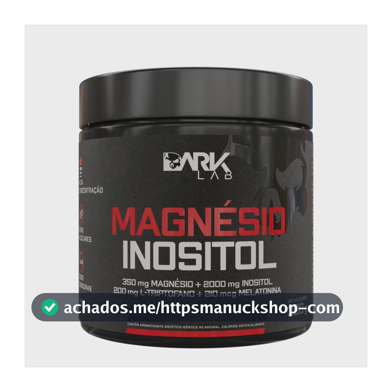 Magnésio E Inositol Taurina Melatonina 300g Dark Lab Limão - 50 Doses