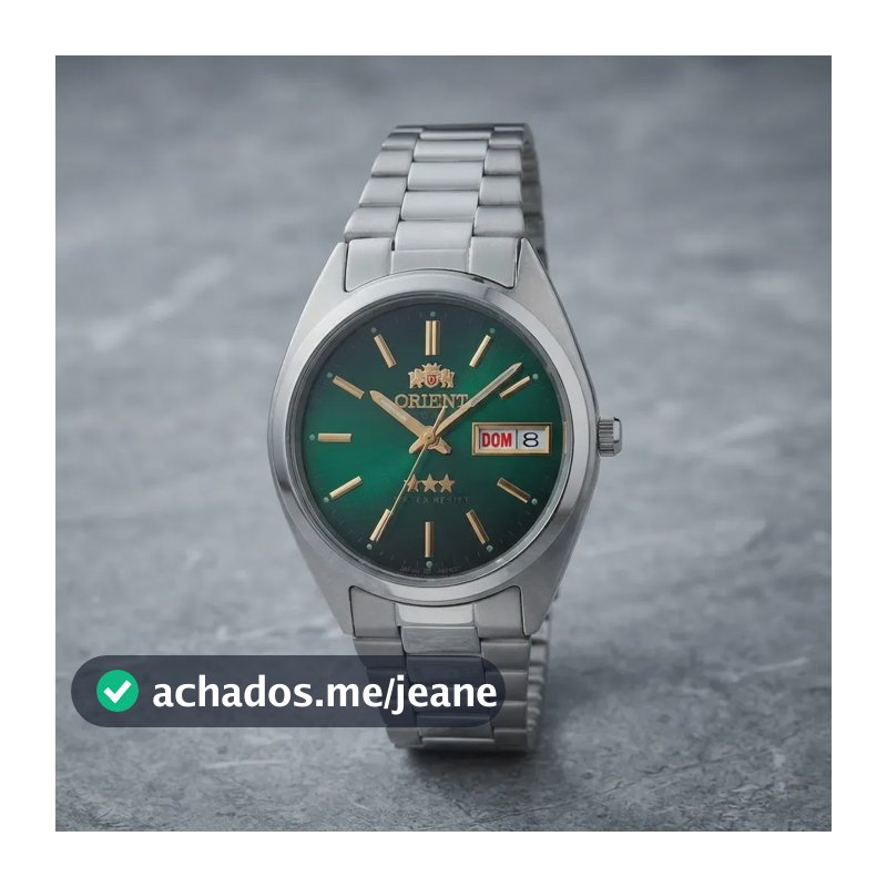 Relógio Orient masculino ref: 469wa3nh e1sx clássico cor da correia prateado