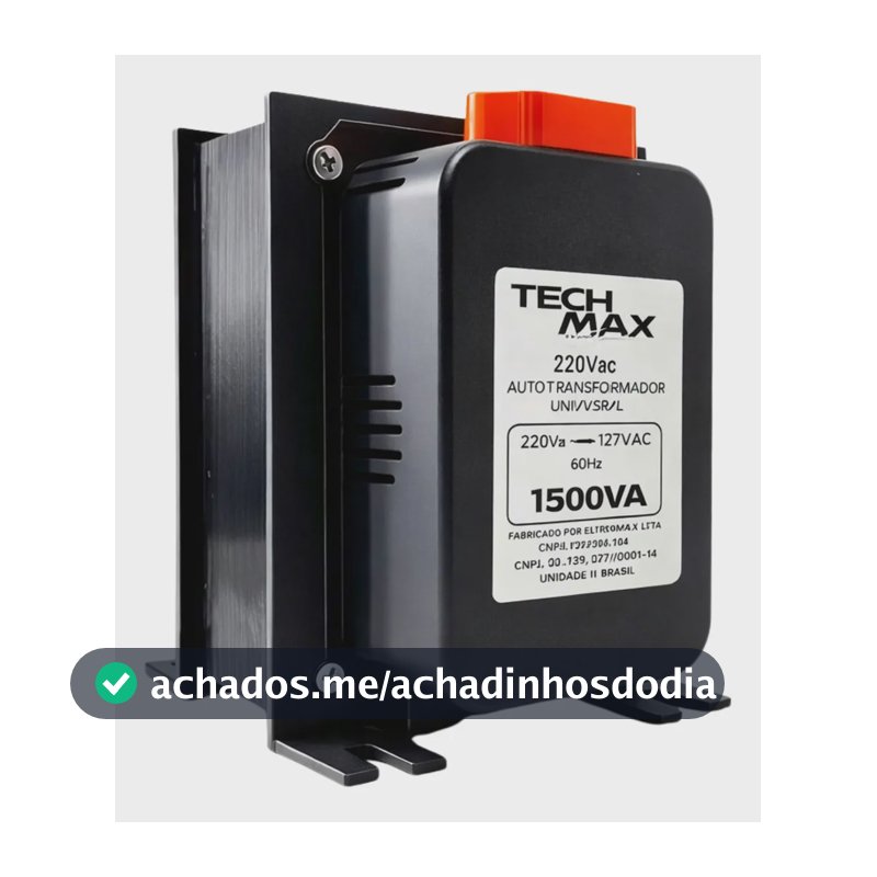 Transformador 1500VA 825 watts potência Bivolt com Proteção térmica Segura pequenos eletrodomésticos
