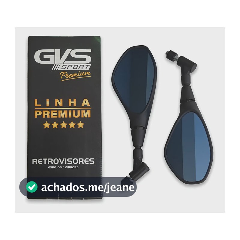 Retrovisor Gvs Bmw F800 Giro 360 Honda Lente Convexa Azul