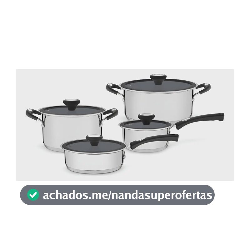 Jogo De Panelas Aço Inox 4 Peças Solar Cerâmic Tramontina