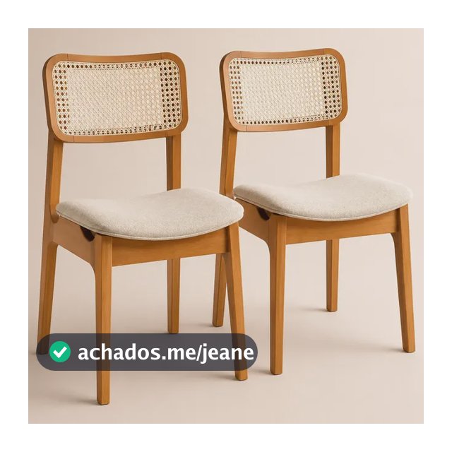 Kit 2 Cadeiras Sala De Jantar Madeira Maciça Couro Caramelo Couro Ecológico Amêndoa Couro Bege