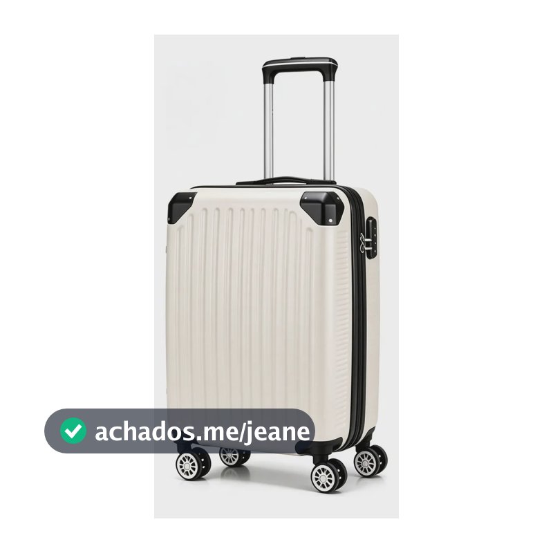 Mala de Viagem Sweet Studio de Bordo Expansível ABS 360° Bege Para Avião Bege 2075