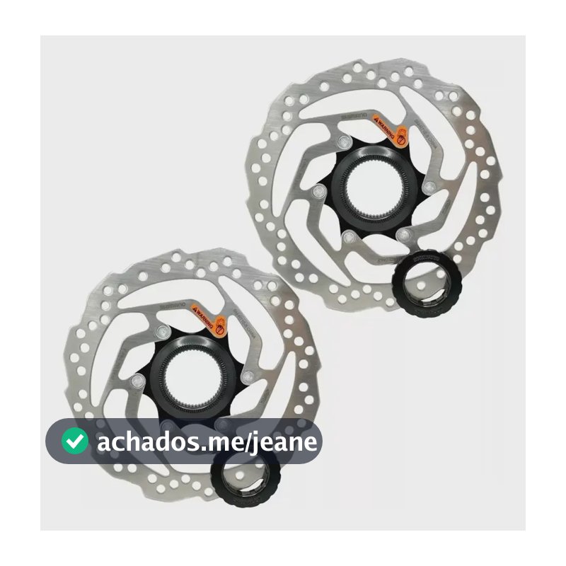 Par De Disco Shimano Rt10 Center Lock 160mm Aço Inox Prateado