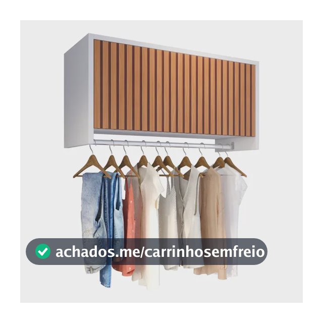 Armário Suspenso Lavanderia Com Cabideiro Prático - Cores