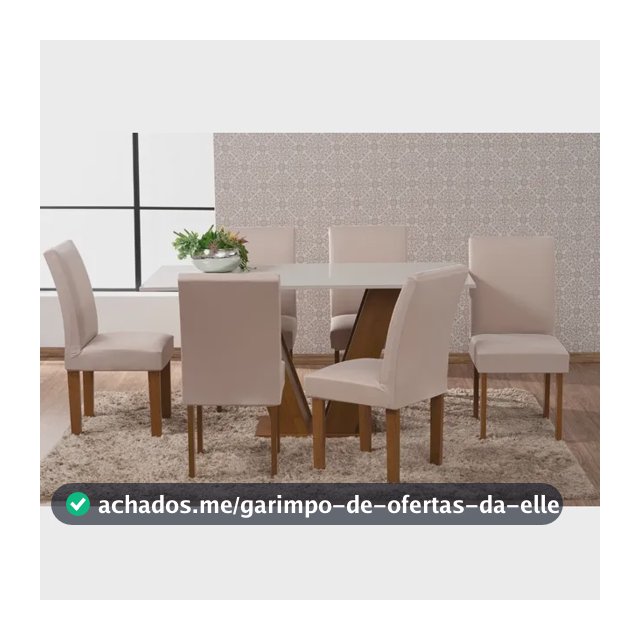 Kit 6 Capas De Cadeira Malha Alice