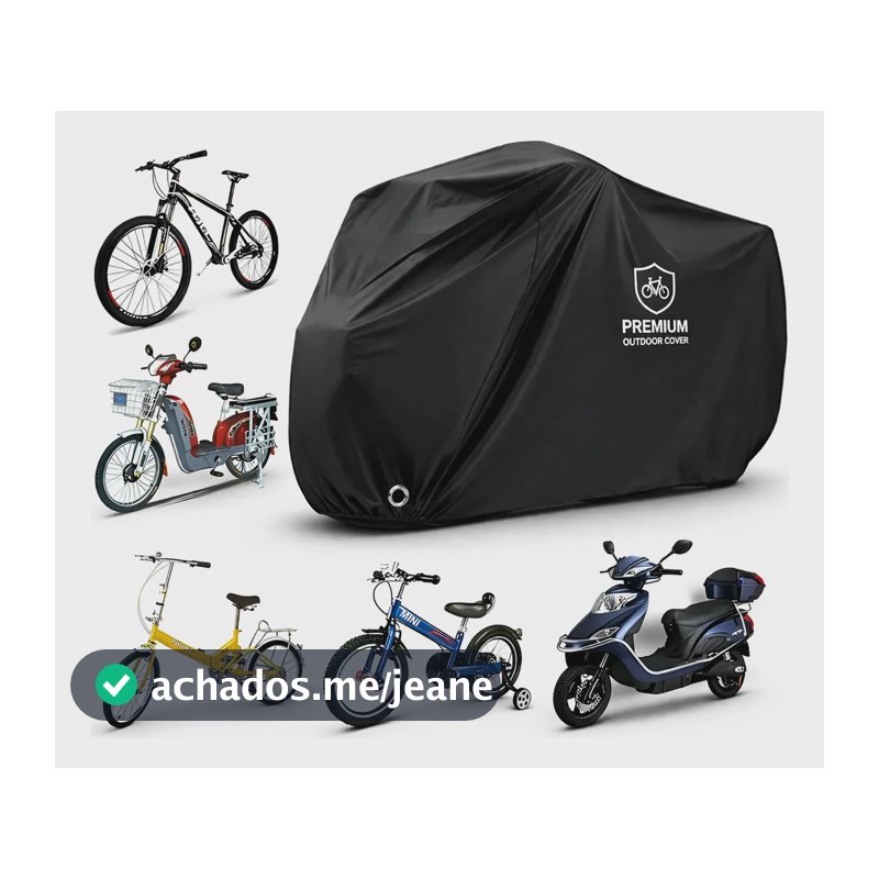 Capa Cobrir Protetora Bicicleta Bike Eletrica Impermeável Uv Preto Universal