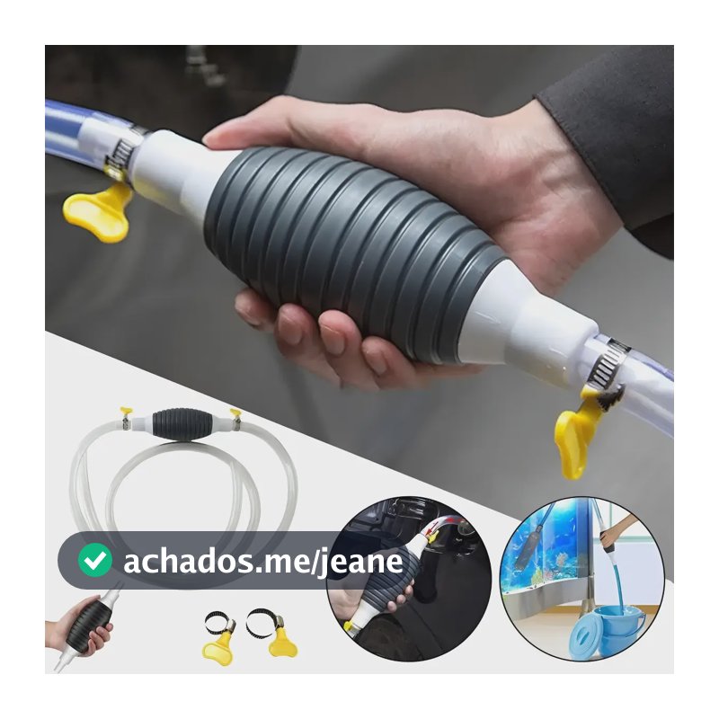 Bomba Sucção Manual Gasolina Etanol Transferência Óleo Água
