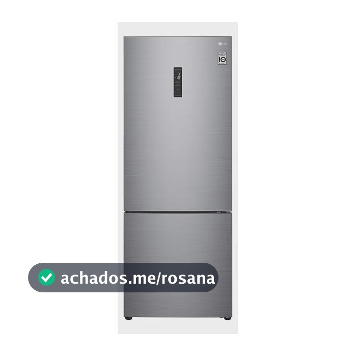 Geladeira Smart LG Frost Free Inverter 451L Inverse Cor Inox Look - 127V