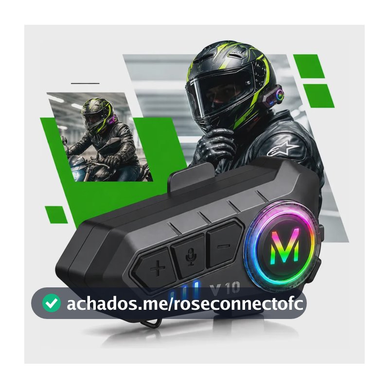 Fone De Ouvido Para Capacete Moto Bluetooth Motoboy Headset Rgb Sem Fio Kateluo