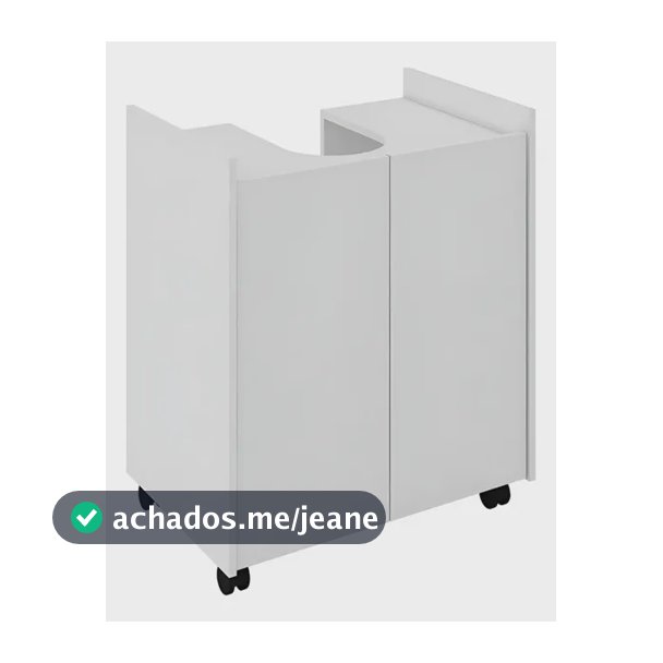 Gabinete Para Pia De Coluna 56 Cm Riverzza Branco Sem Furos