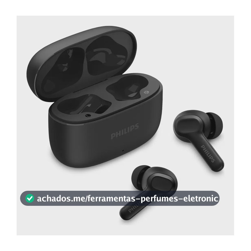 Fone de ouvido Tws Philips Tat1109bk/00 preto Ipx4