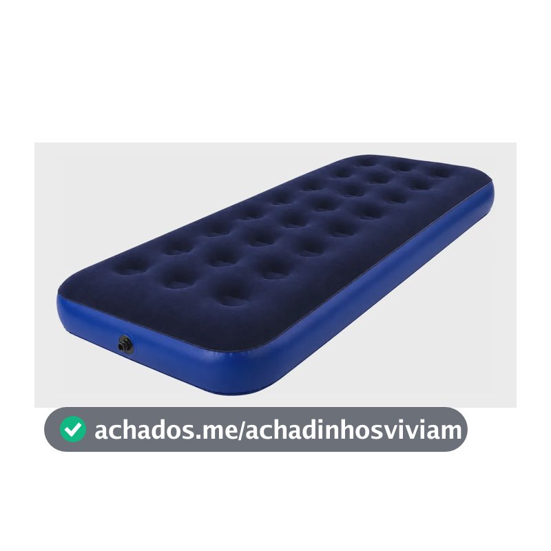 Colchão Inflável Solteiro Camping Casa Umbrella + Kit Reparo Azul