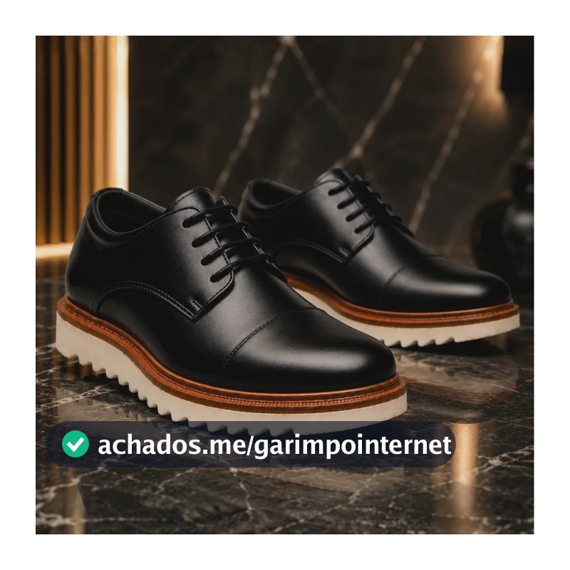 Sapato Social Masculino Gugi Oxford Confortável 5401-gg Preto 40 Br
