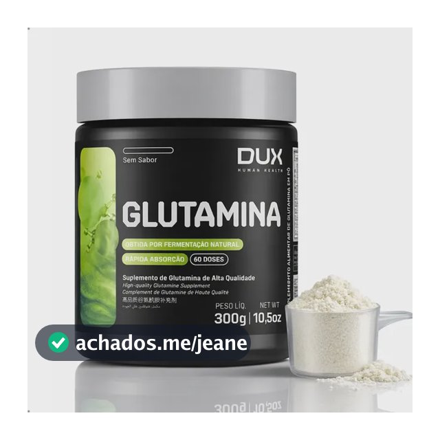 Glutamina Pura Dux 300g Suplemento Manutenção Muscular Sem Sabor