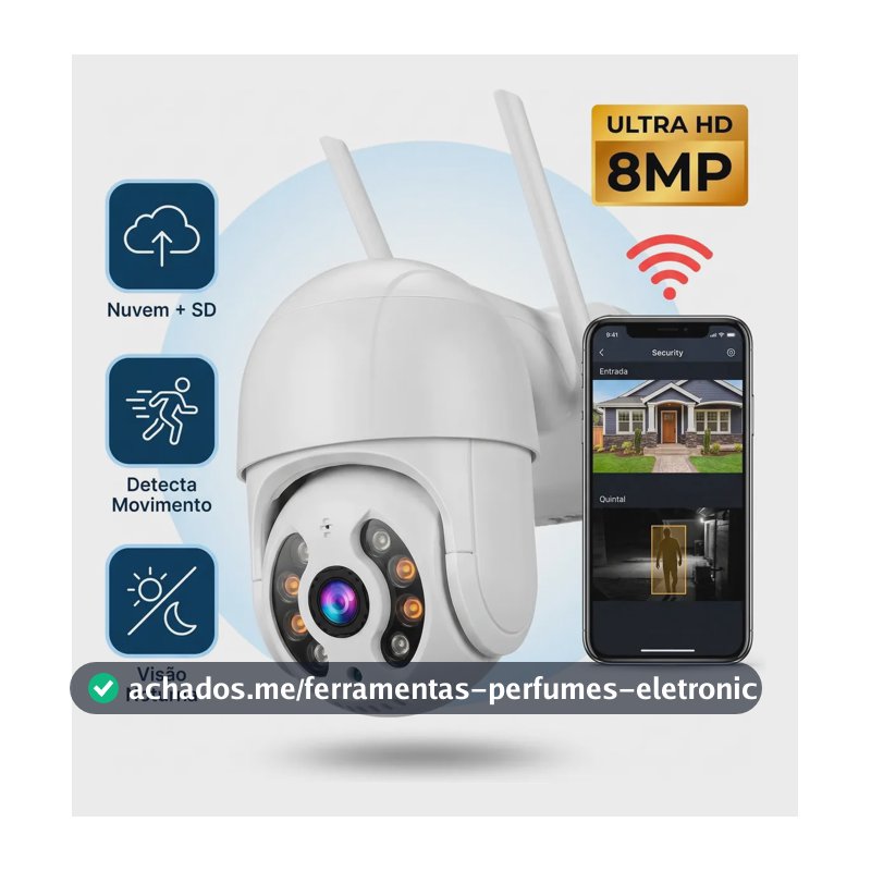 Câmera De Segurança Ip Wifi A8 Full Hd Icsee Ptz 355° Com Visão Noturna Áudio Bidirecional Ip66 Monitoramento Remoto Para Celular Android E iPhone