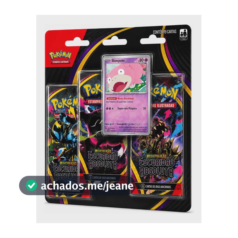 Blister Triplo Pokémon Escuridão Absoluta Megaevolução Copag Escuridão Absoluta Português