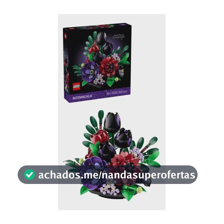 Lego Botanicals Arranjo De Flores Escuras com 562 Peças