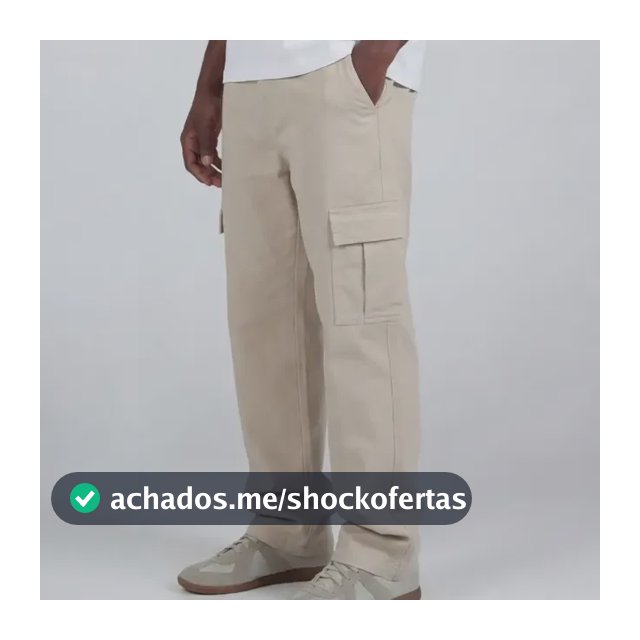 Calça Cargo Premium Masculina Sarja Skate Larga Streetwear