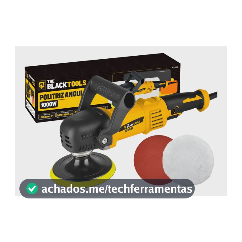 Politriz Angular Automotiva 5 Pol. 1000w Profissional 110v Amarelo 127v