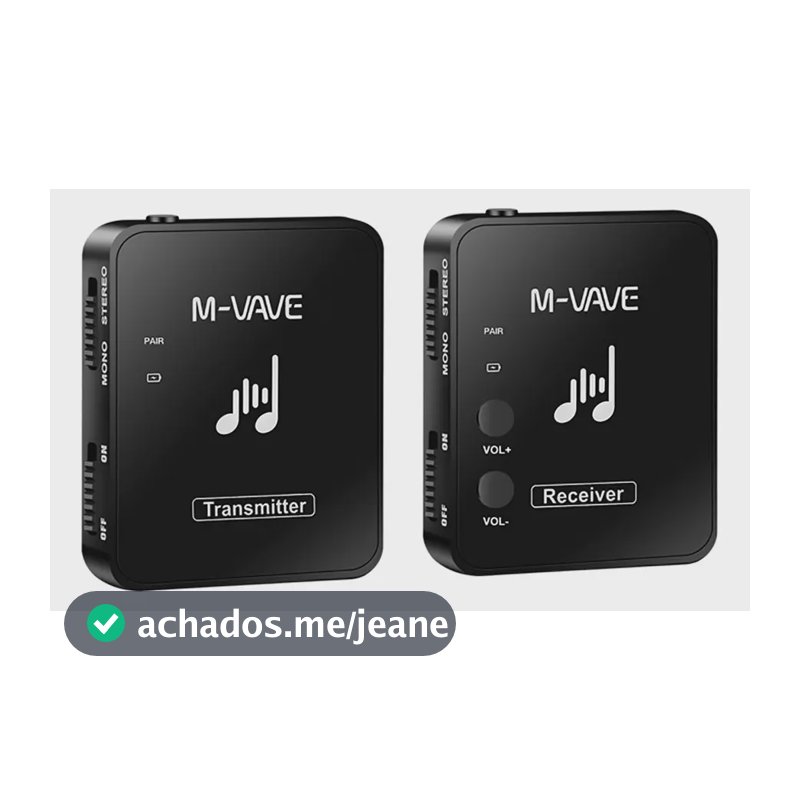 Monitor Retorno In Ear Wireless M-Vave WP-10 2.4 GHz Preto