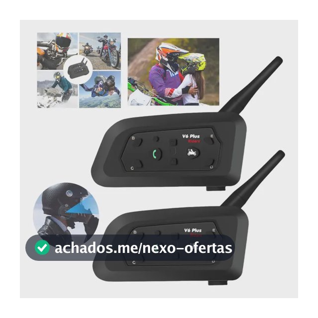 Comunicador V6 Plus Bluetooth 5.2 - 2 Unid. 1500m 25h