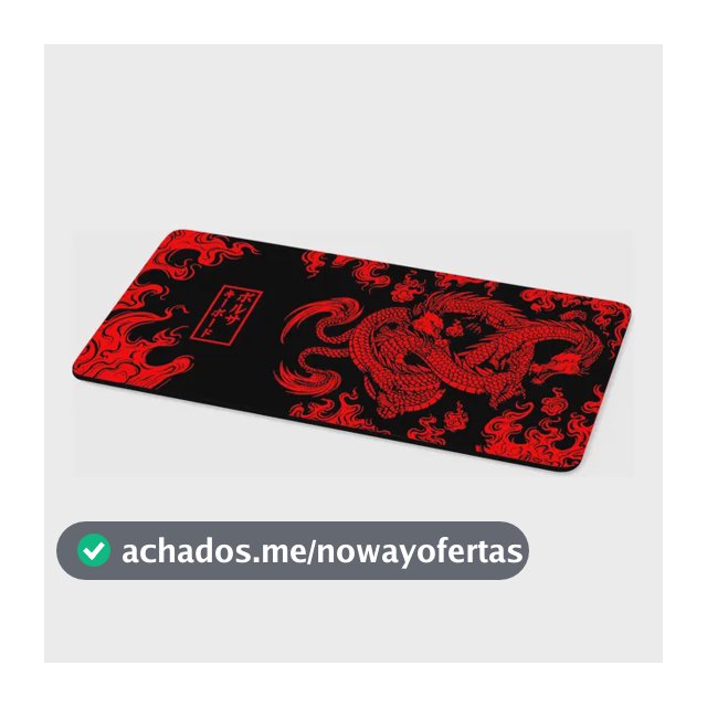 Mousepad Gamer Antiderrapante 80x30cm Jogos Dragão Chinês