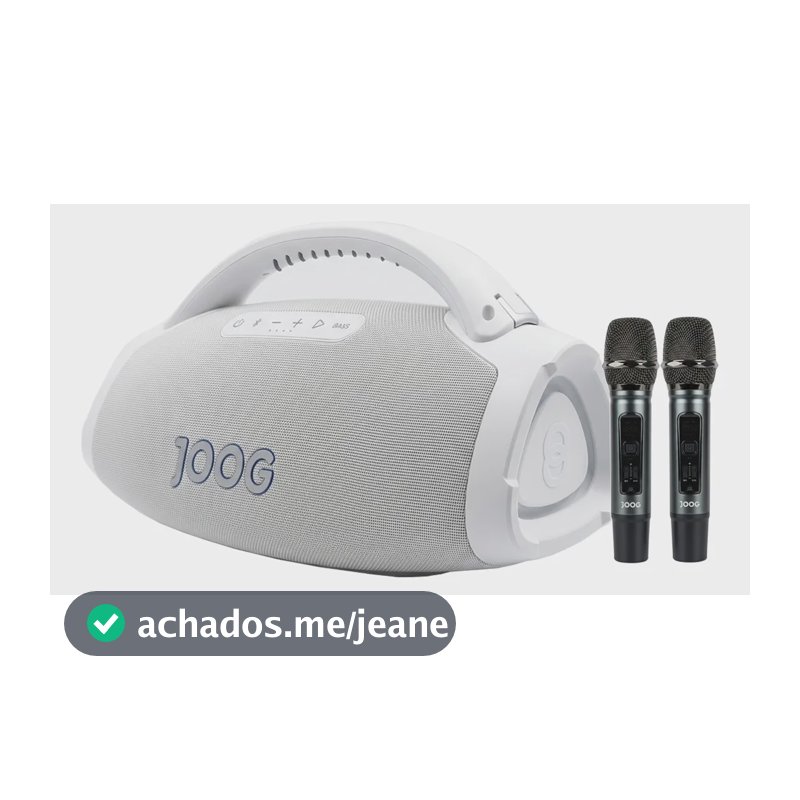 Joog One Hifi 250w Rms Ip67 2 Microfones 1 Controle Karaoke Branco 127/220v